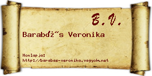 Barabás Veronika névjegykártya