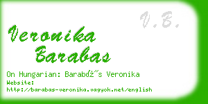 veronika barabas business card